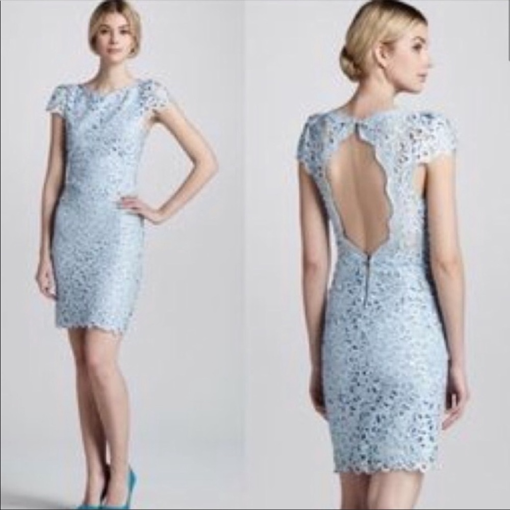 Alice + Olivia, Lace Pattern Knee-Length Dress